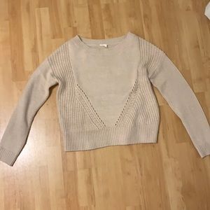 Aeropostale cropped light pink sweater